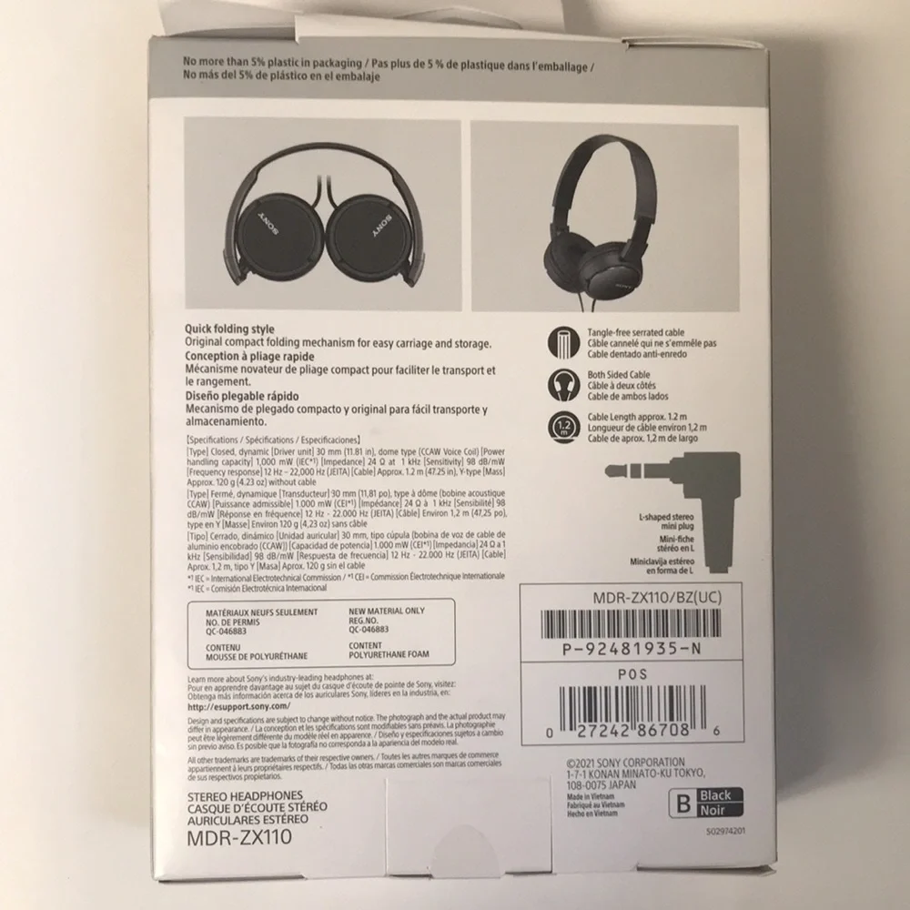 NIP Sony MDR-ZX110